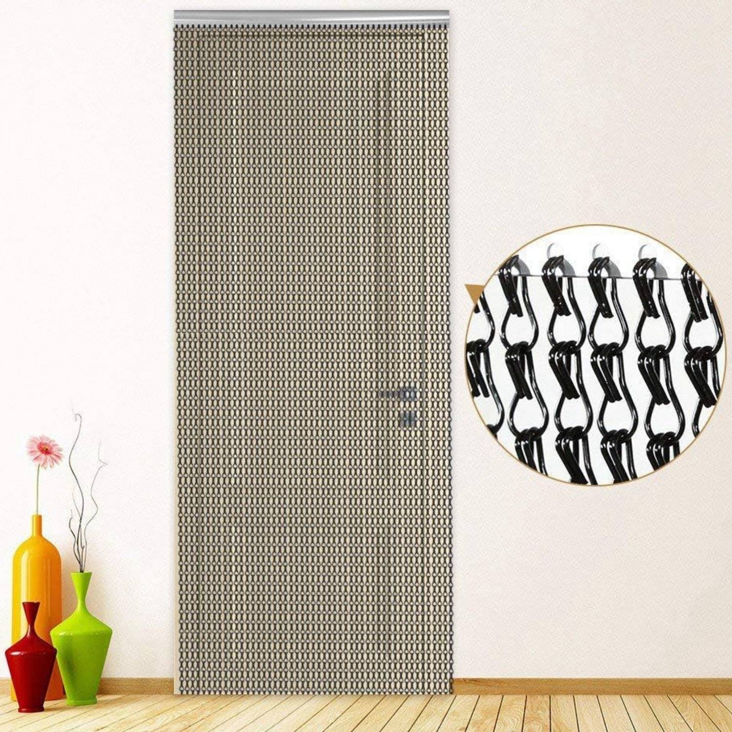 Chain Door Curtain - Black