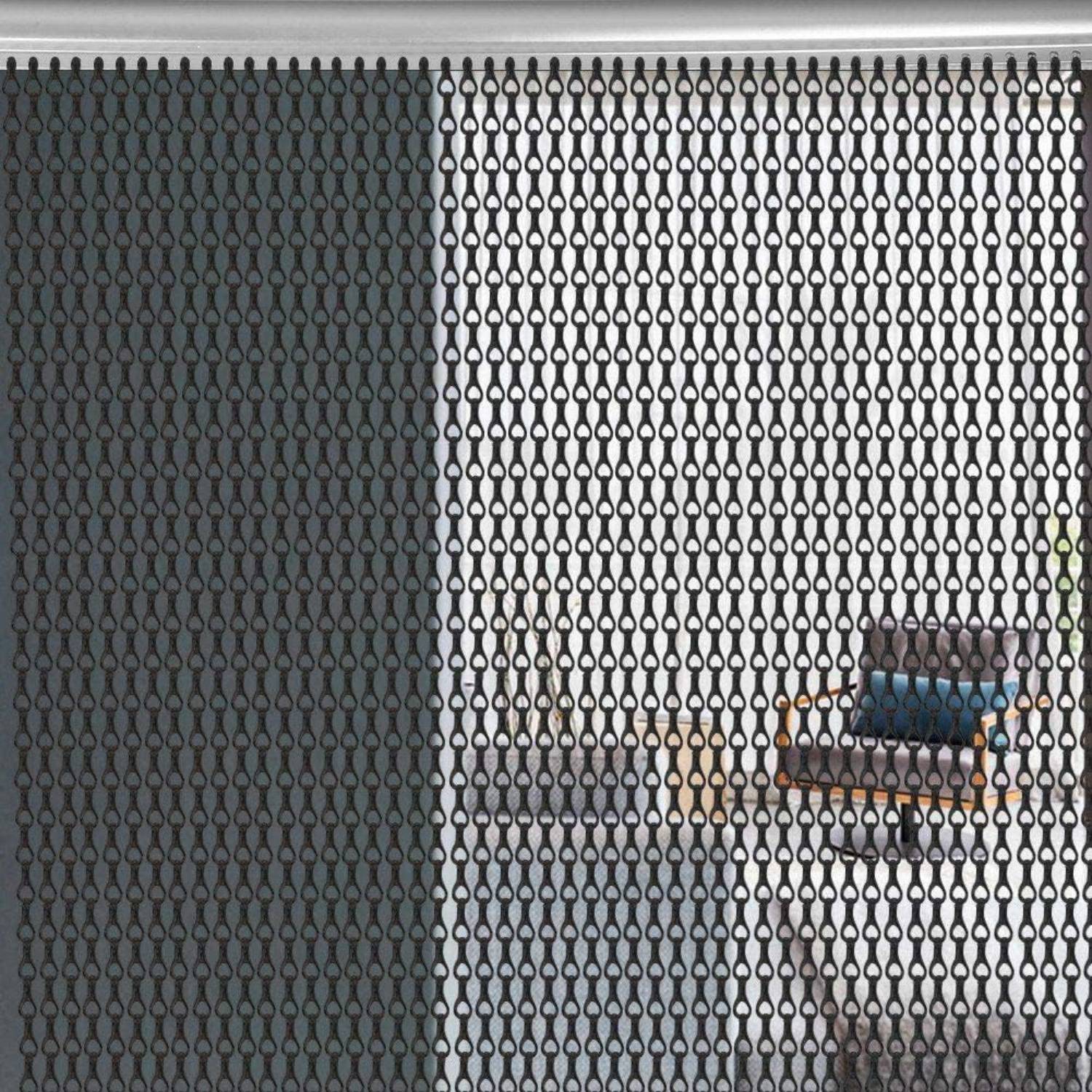 Chain Door Curtain - Black: photo 3