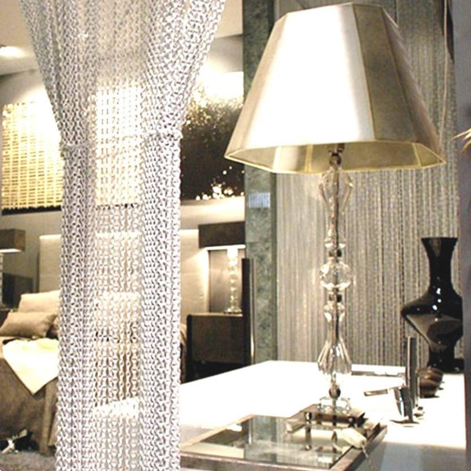 Chain Door Curtain - Black: photo 6