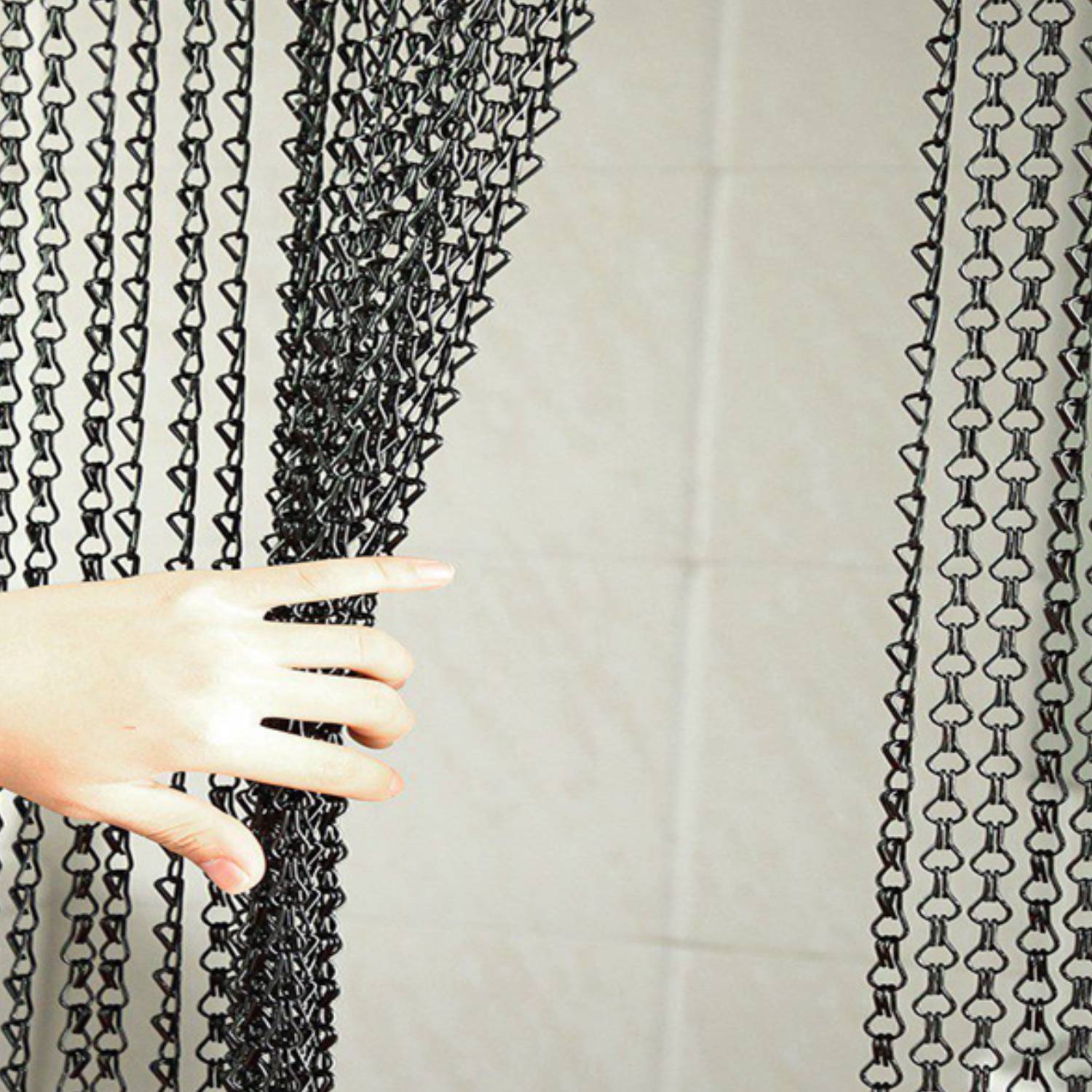 Chain Door Curtain - Black: photo 8