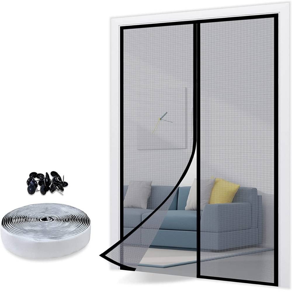 Magnetic Screen Door - Black, 27.5" (W) x 82.6" (H)
