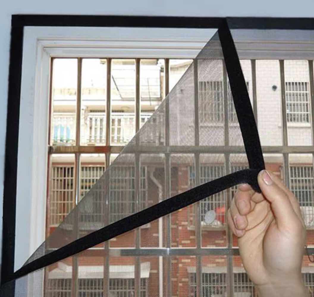 Adjustable Window Screens - Black, Standard Mesh (Grey), 39" x 39": photo 8