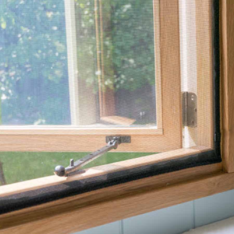Adjustable Window Screens - Black, Standard Mesh (Grey), 39" x 39": photo 9