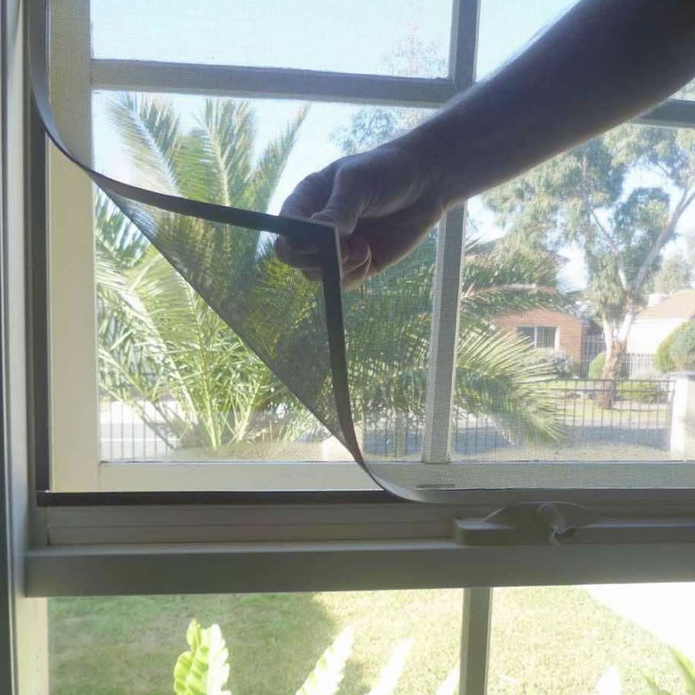 Magnetic Window Screen - Black, Standard Mesh (Grey), 39" x 39": image 4