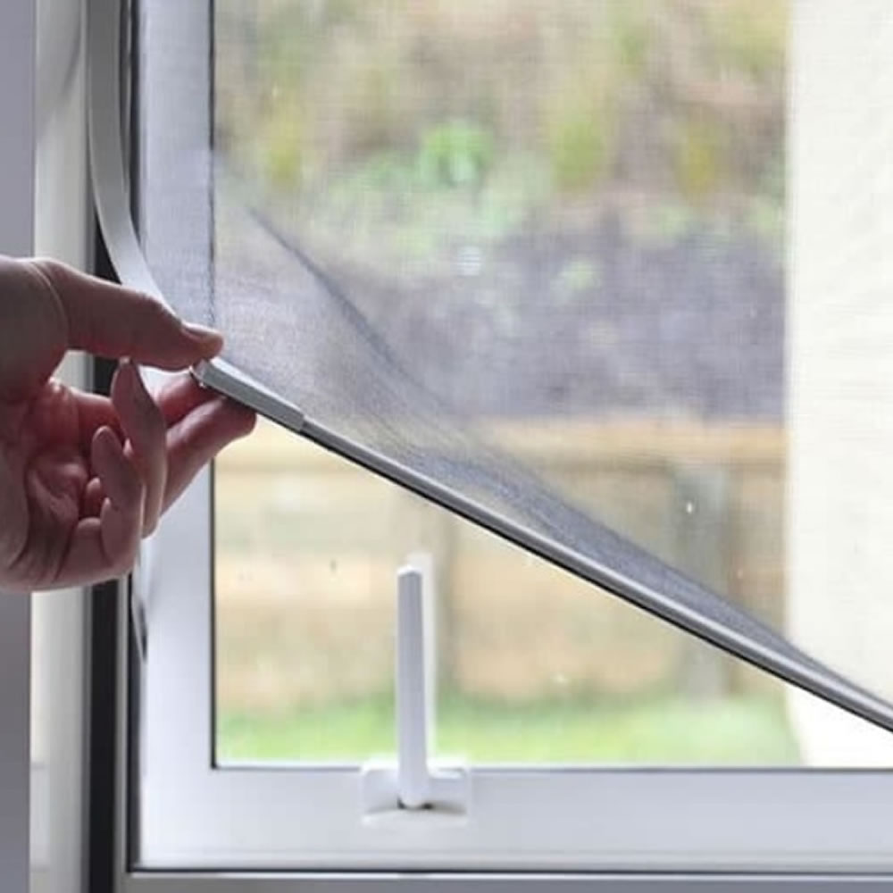 Magnetic Window Screen - Black, Standard Mesh (Grey), 39" x 39": image 5