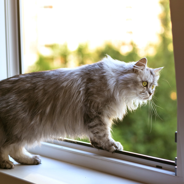 Window Mesh For Cats - Black, 39" x 39"