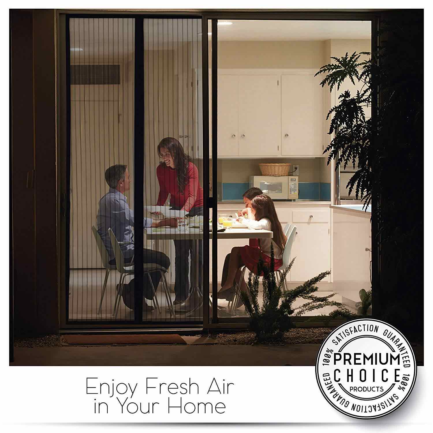 Insect Screen Fly Screen Door White Brown Anthracite 120x210 cm Individual Adjustable Aluminium Frame